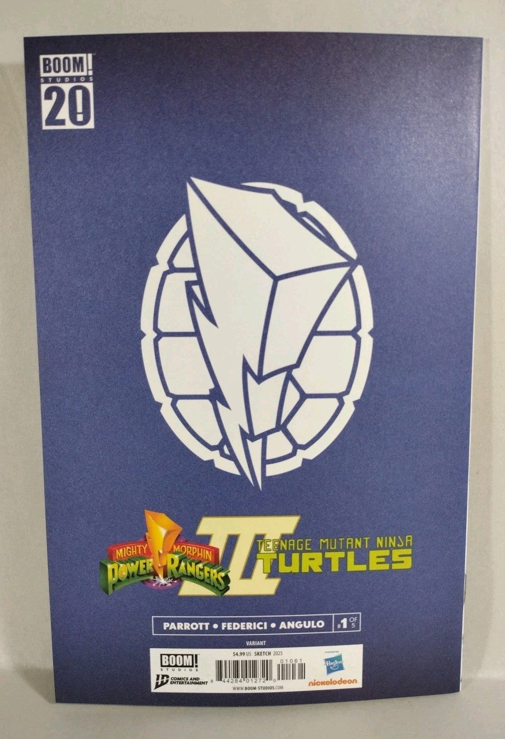 MMPR TMNT III 1 (2025) IDW BOOM Sketch Cover Variant Comic W Original DCastr Art