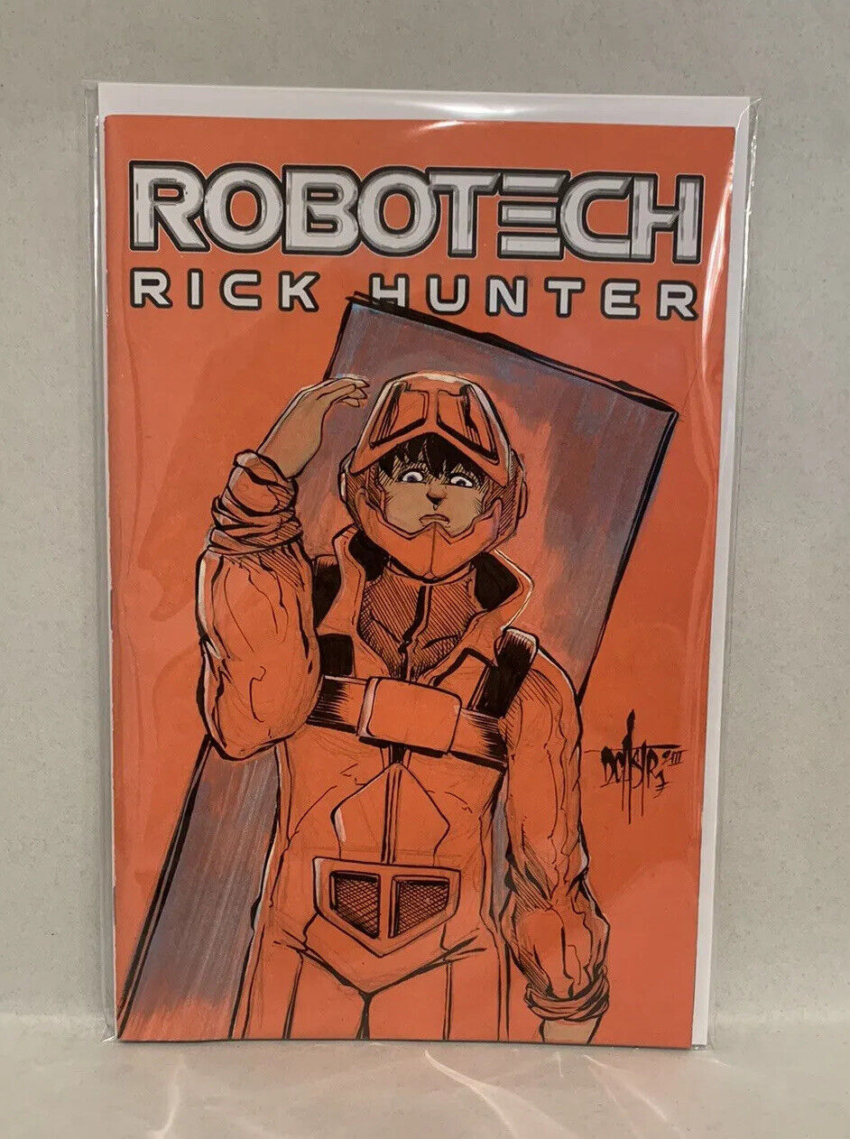 ROBOTECH: RICK HUNTER #1 Blank Sketch Cover Comic 2023 Original Dave Castr Art