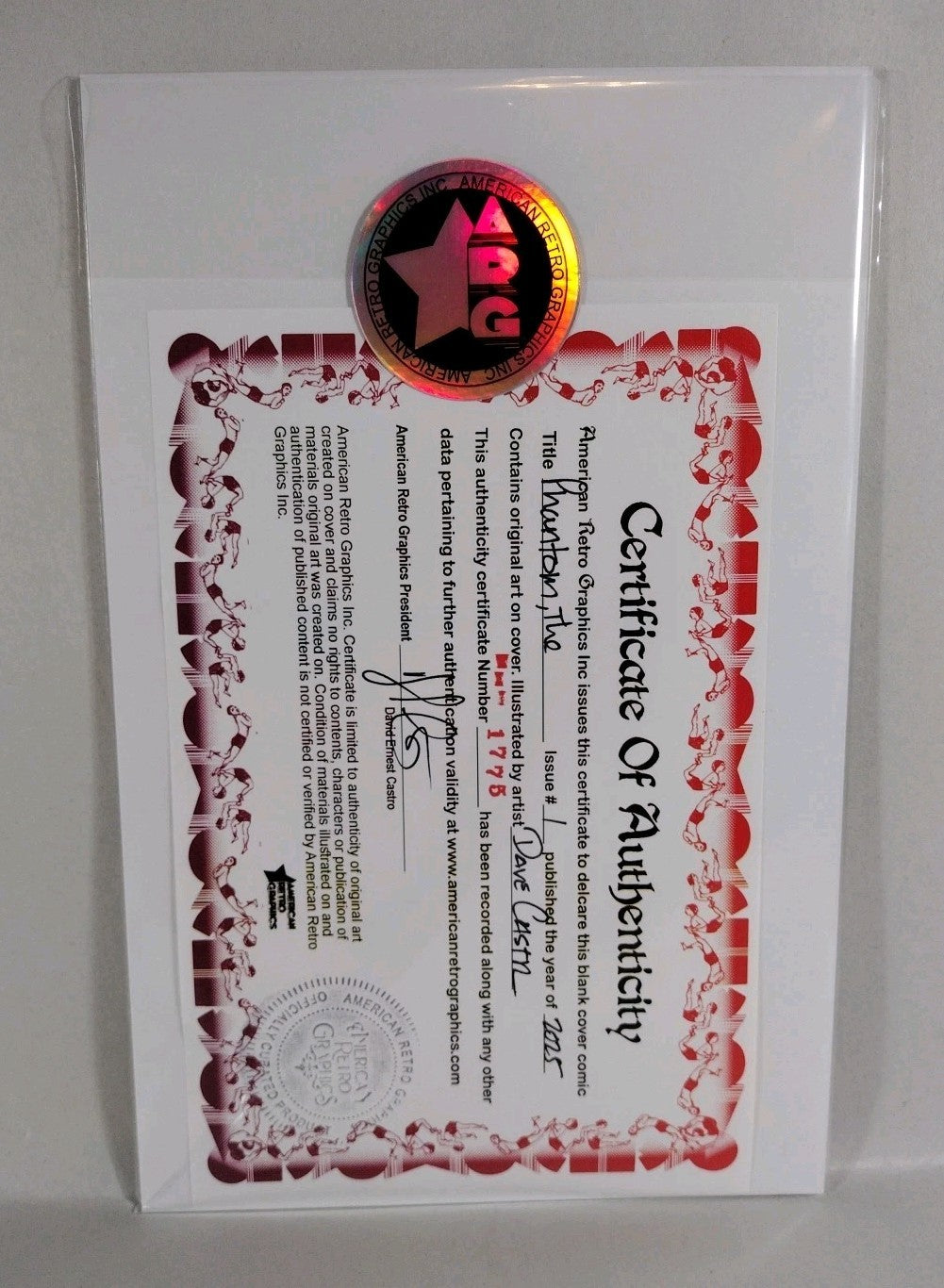 Phantom #1 (2025) Mad Cave Sketch Cover Variant Comic W Original Dave Castr Art