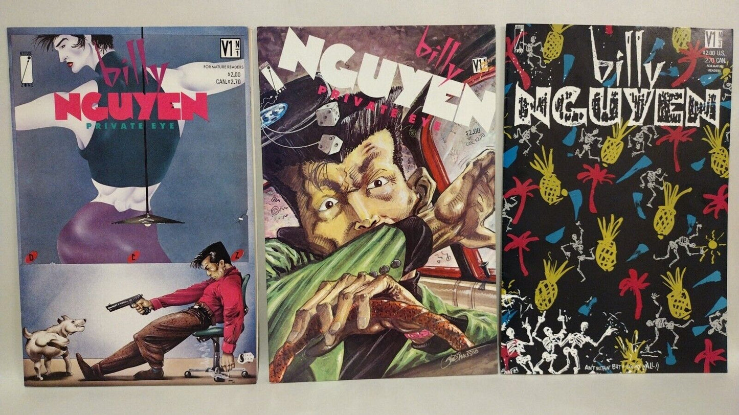 Billy Nguyen Private Eye (1988) Complete Comic Lot Set #1 2 3