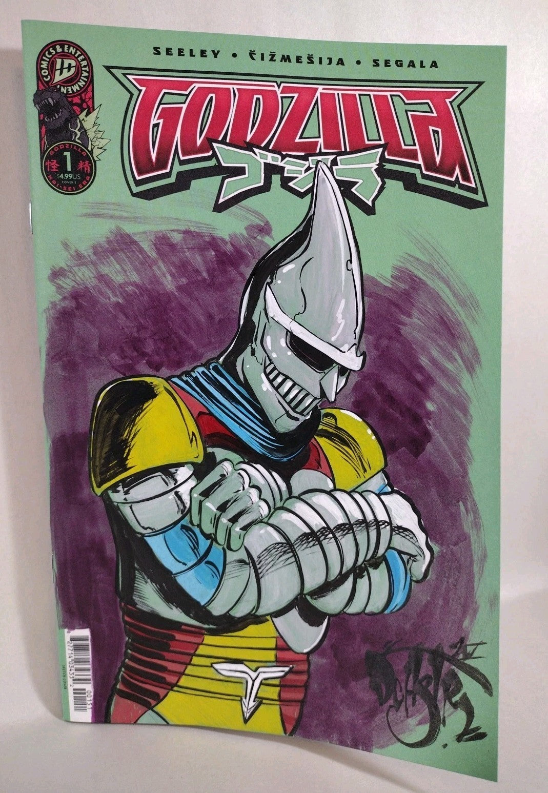 Godzilla #1 (2025) IDW Sketch Cover Comic W Original Dave Castr Jet Jaguar Art