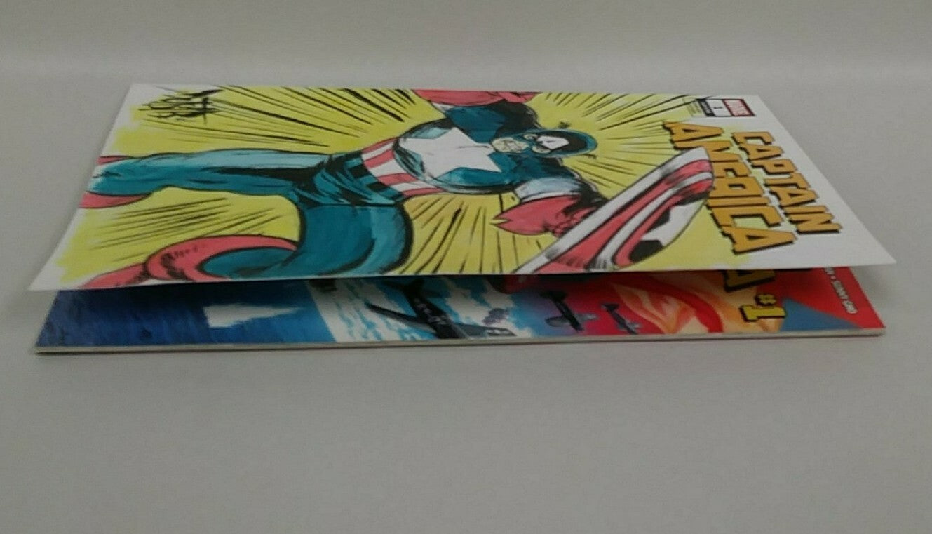 Captain America #1 (2018) Marvel Sketch Cover Comic W Original DCastr Art