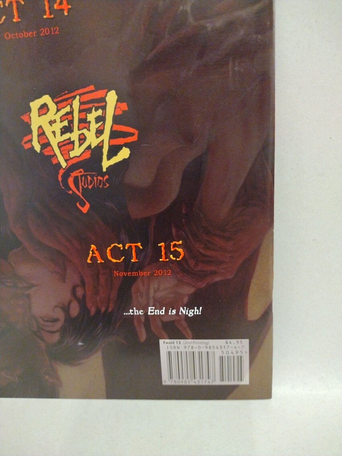 FAUST LOVE OF THE DAMNED Act 13 (2005) Rare 2nd Print Double Signed Vigil Quinn