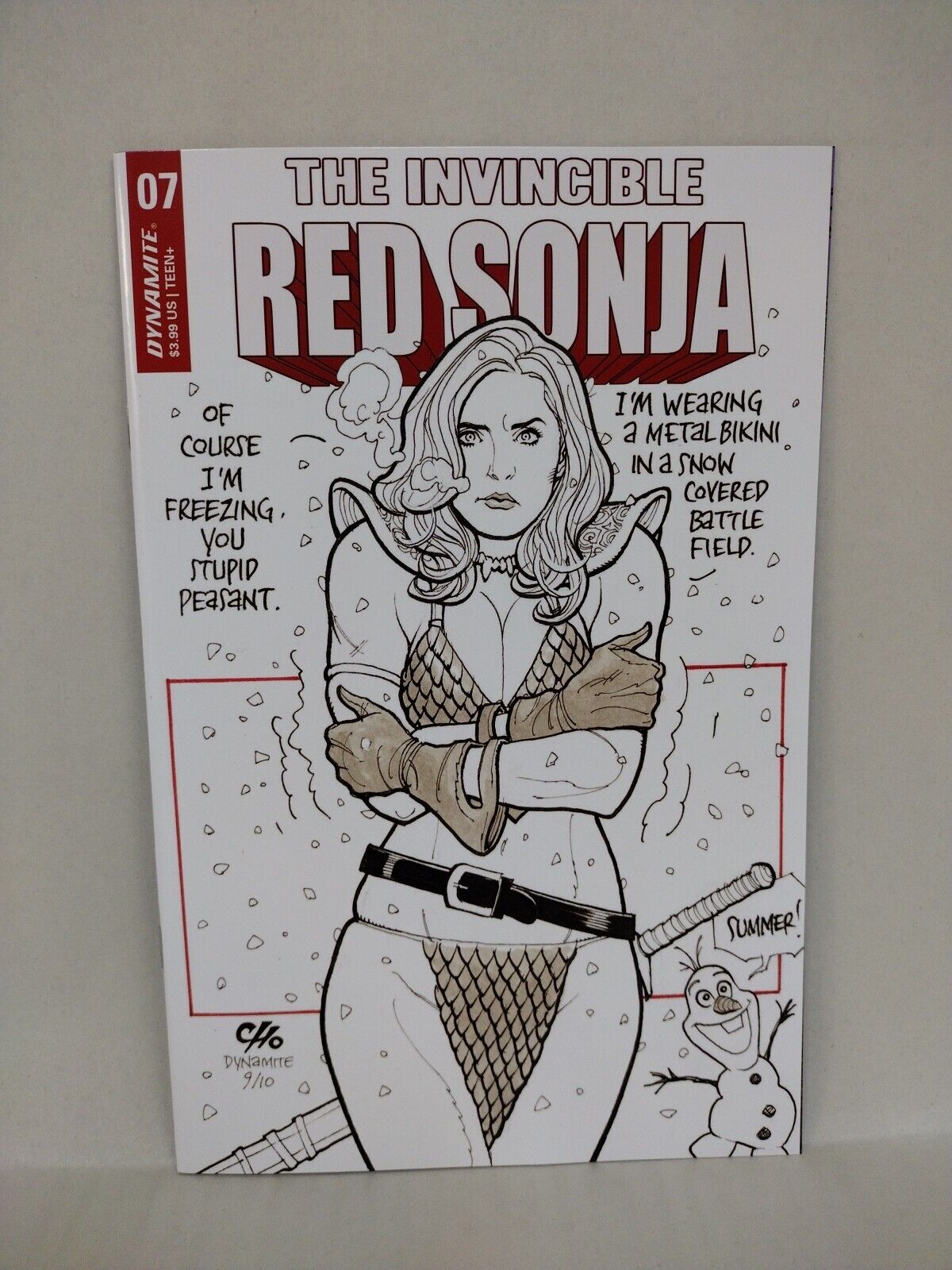 Invincible Red Sonja #7 Dynamite Comic Variant Cover D Frank Cho Olaf Snowman NM