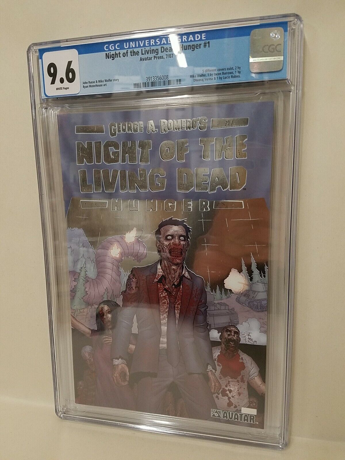 Night Of The Living Dead: Hunger (2007) Jacen Burrows Foil Comic Variant 9.6 CGC