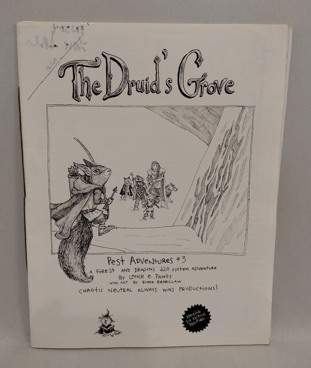 The Druid's Cove: Pest Adventures #3 D20 System RPG Limited Edition #'d 16/40