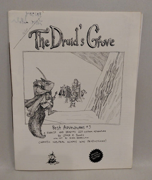 The Druid's Cove: Pest Adventures #3 D20 System RPG Limited Edition #'d 16/40