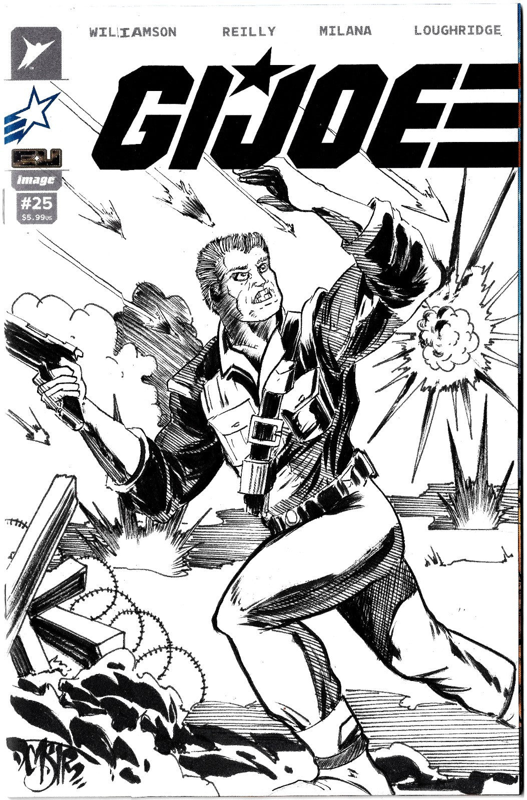 GI Joe #25 Image (2026) Sketch Cover Variant Comic W Original DCastr Duke Art