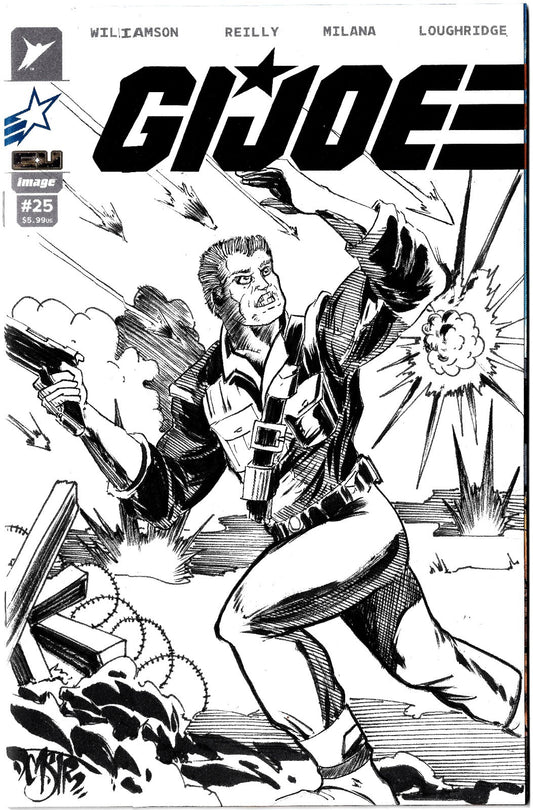 GI Joe #25 Image (2026) Sketch Cover Variant Comic W Original DCastr Duke Art