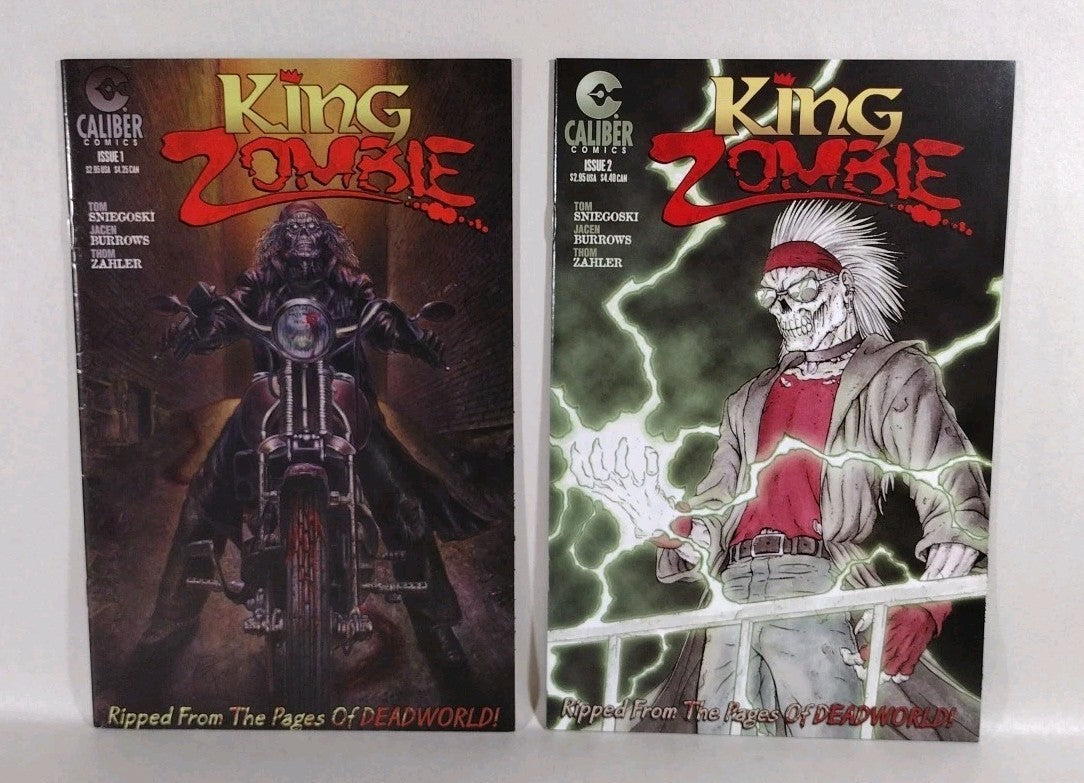 Zombie King #1 2 (1998) Caliber Comic Tom Sneigoski Jacen Burrows VF