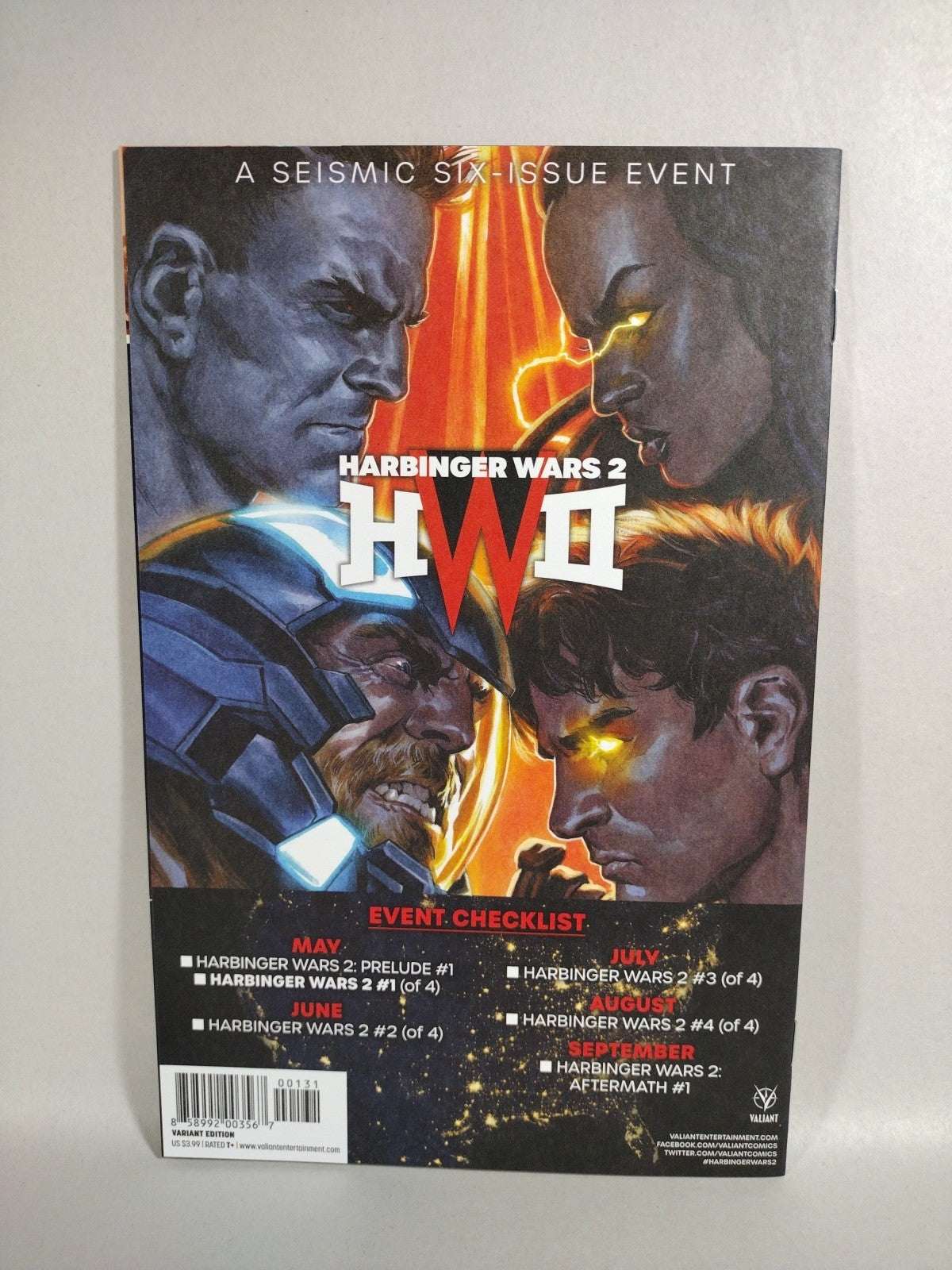 Harbinger Wars 2 #1 (2018) Valiant Blank Sketch Variant Cover Comic New NM