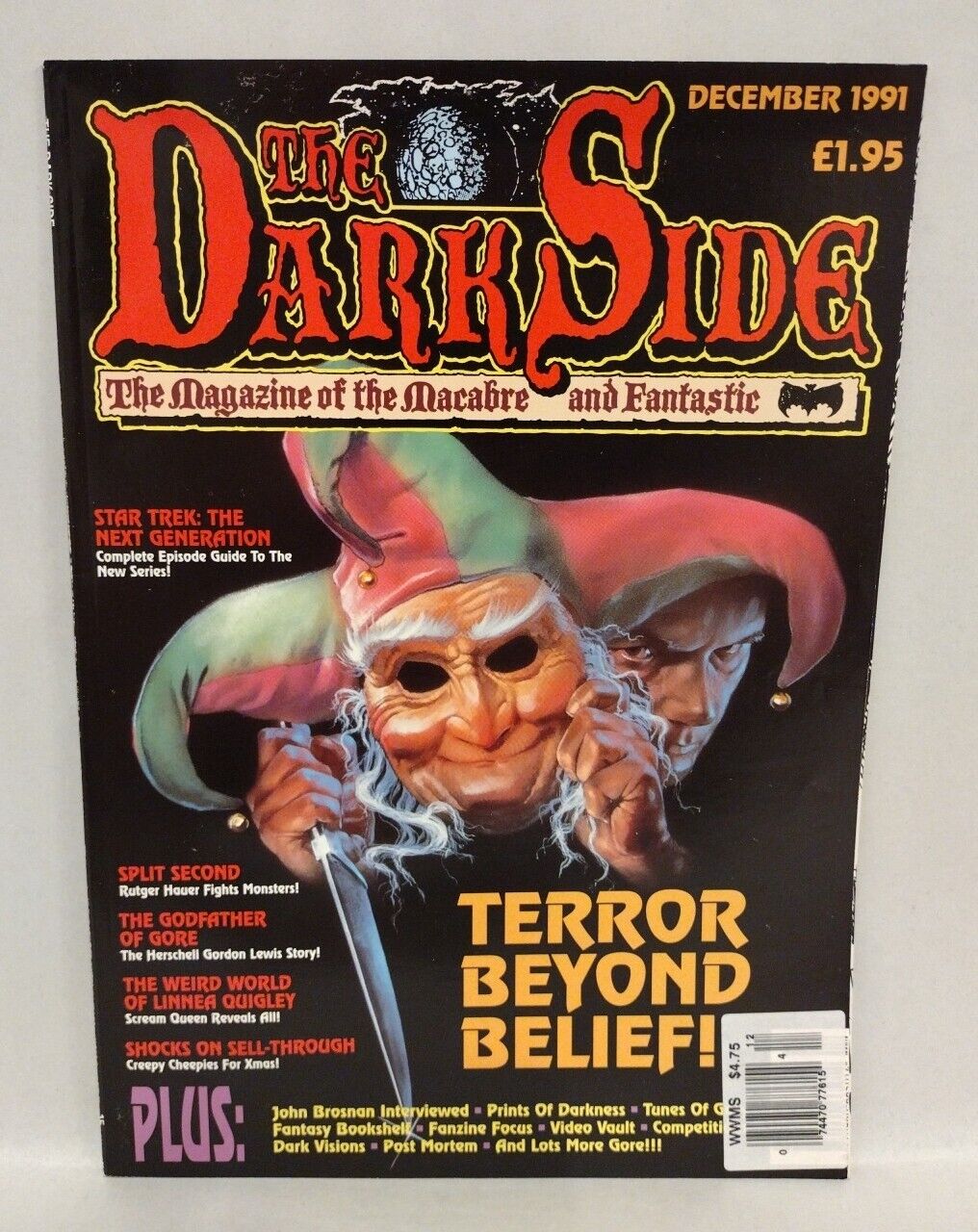 The Dark Side Magazine 15 (1991) Split Second Herschell G Lewis Star Trek TNG