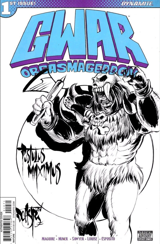 Gwar Orgasmageddon #1 (2017) Dynamite Sketch Cover Comic W Original DCastr Art