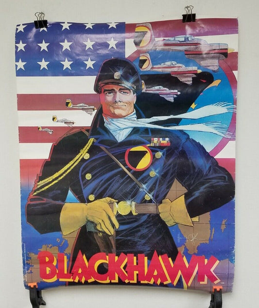 Blackhawk (1987) 29.25”x22.75” DC Comics Howard Chaykin Poster Used