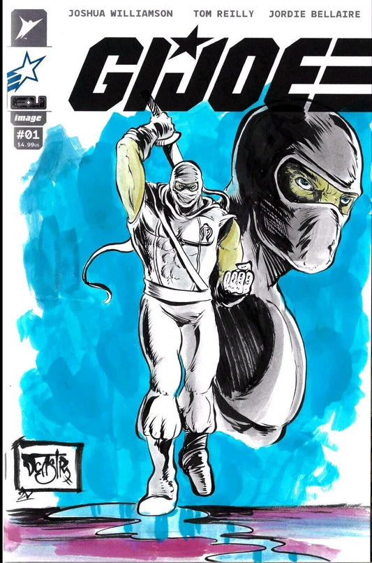 GI Joe 1 (2024) Image Sketch Cover Var Comic W Original DCastr Stormshadow Art