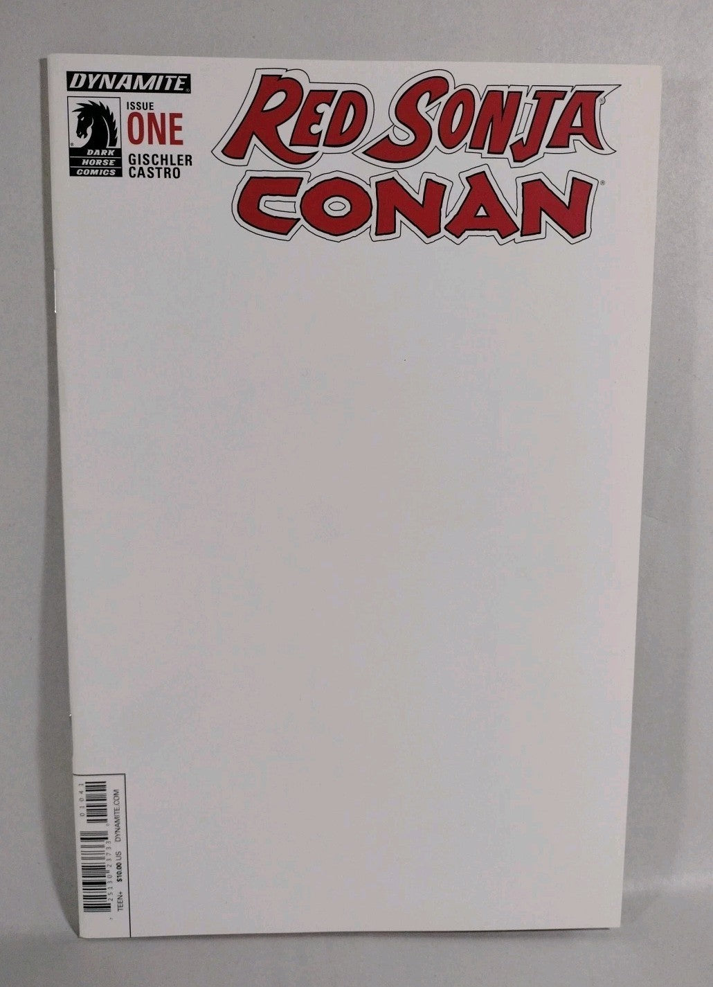 Red Sonja Conan #1 (2015) Dynamite Dark Horse Blank Sketch Variant Cover Comic
