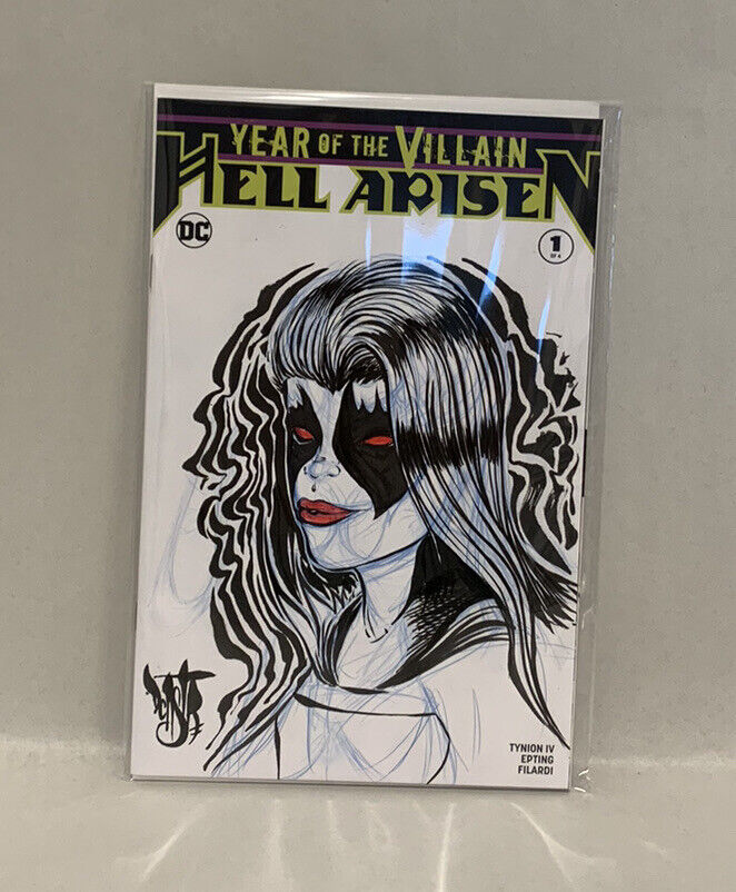 YEAR OF THE VILLAIN: HELL ARISEN #1 Blank Variant Cover Comic W Original Art