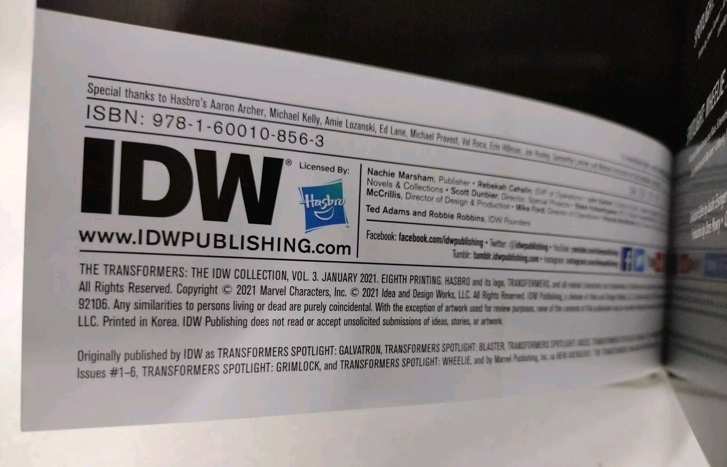 Transformers: The IDW Collection Vol 3 (2021) Hardcover New