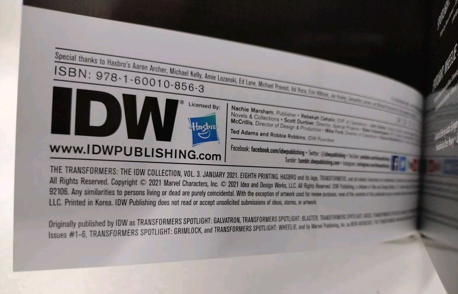 Transformers: The IDW Collection Vol 3 (2021) Hardcover New