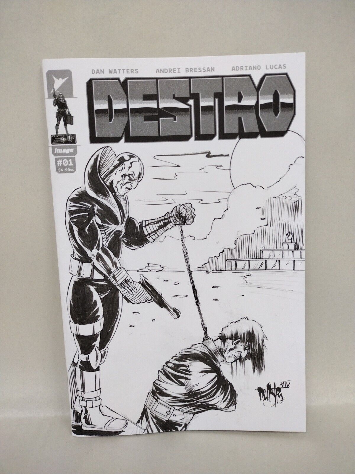 Destro #1 (2024) Image Skybound Comic Sketch Variant W Original Dave Castr Art