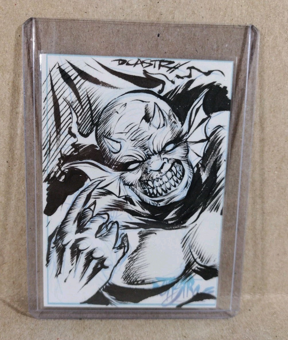 Dave Castr Crusin (2025) OAC Sketch Card W Original DC Comic Etrigan Demon Art