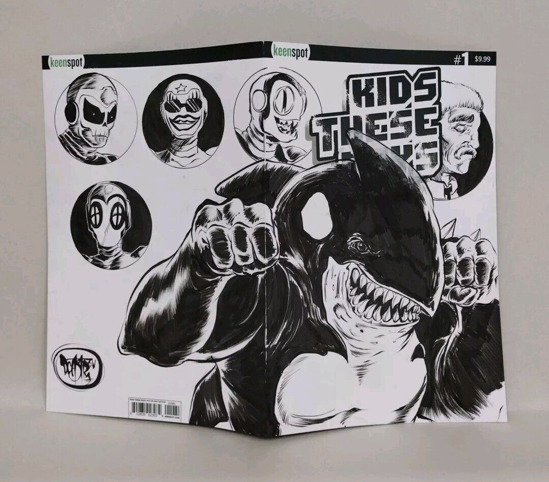 Kids These Days #1 (2024) Keenspot Comic Sketch Cover Var W Original DCastr Art