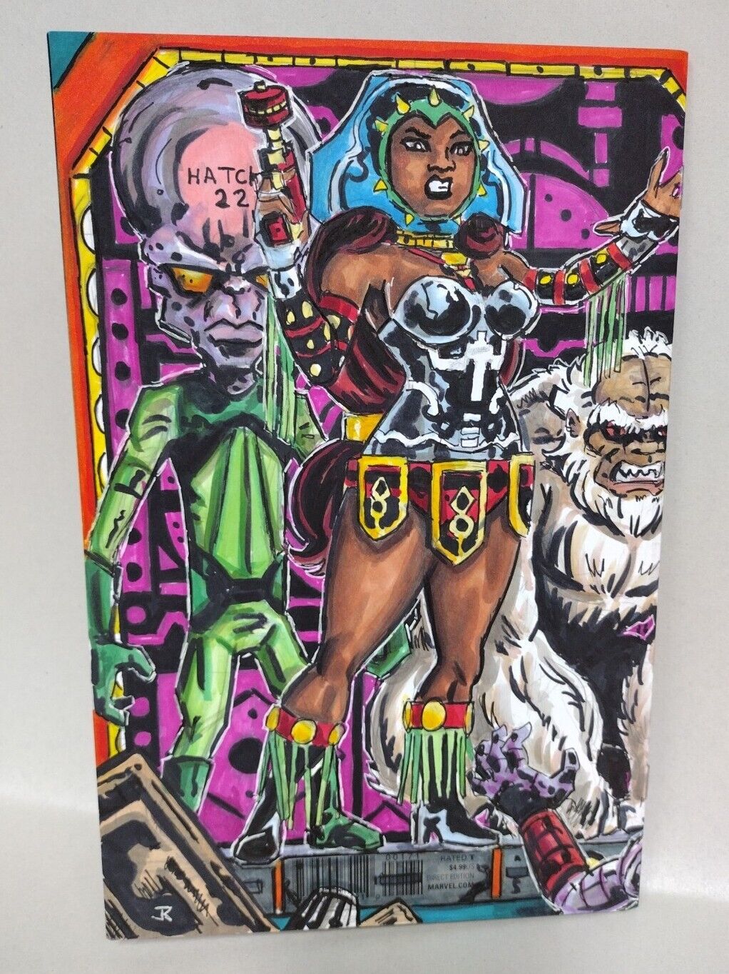 Black Panther #1 Marvel Sketch Variant W Dani J Roesch Original Full Cover Art