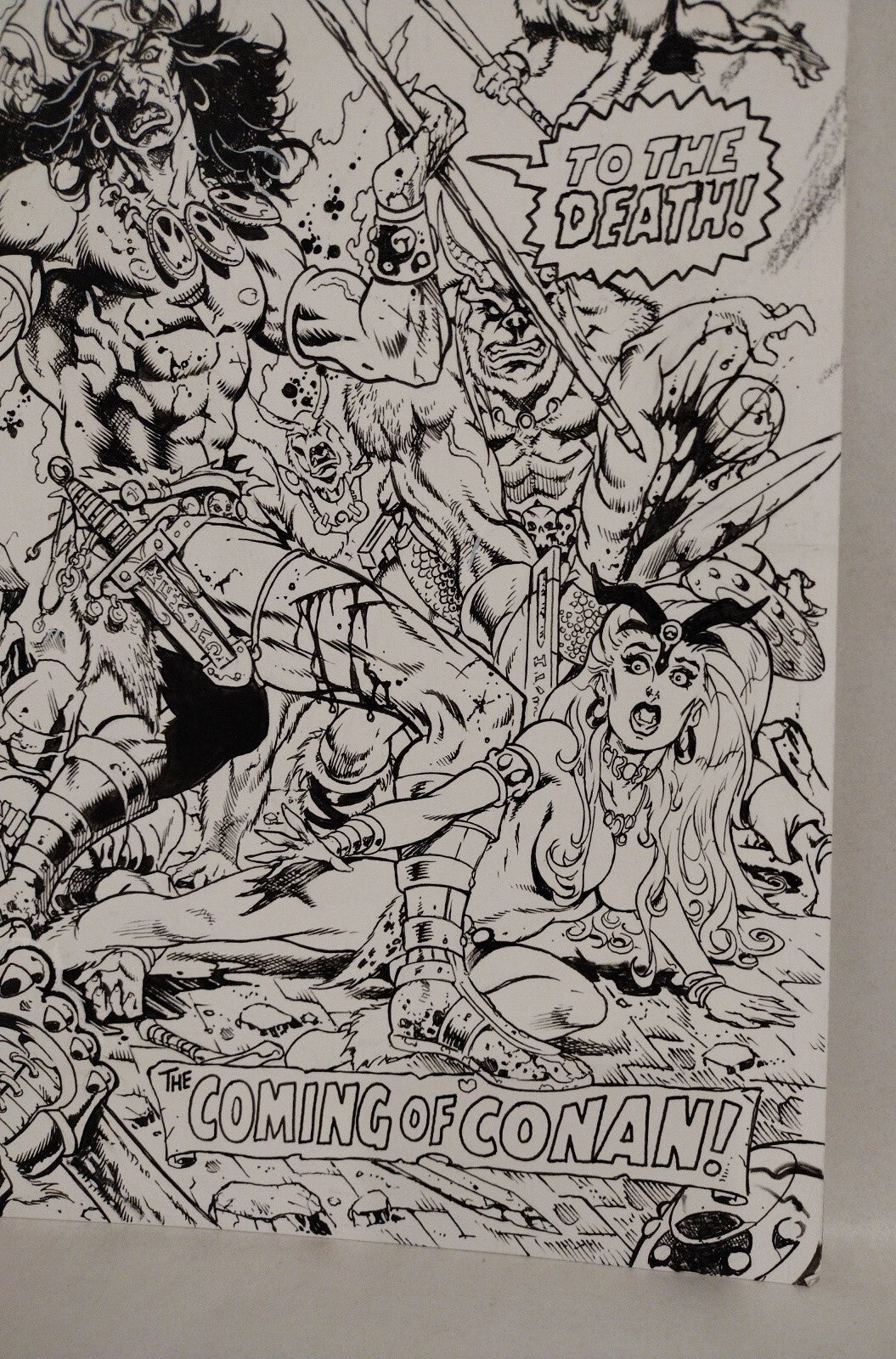 Conan The Barbarian 1 Tim Tyler (2016) Original Cover Recreation Art 11 X 17"