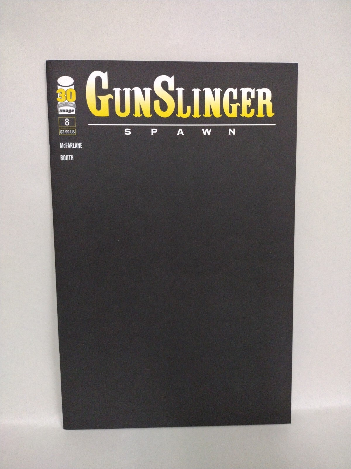 Gunslinger Spawn 8 (2022) Image Comic Black Blank Cover B Variant Todd McFarlane