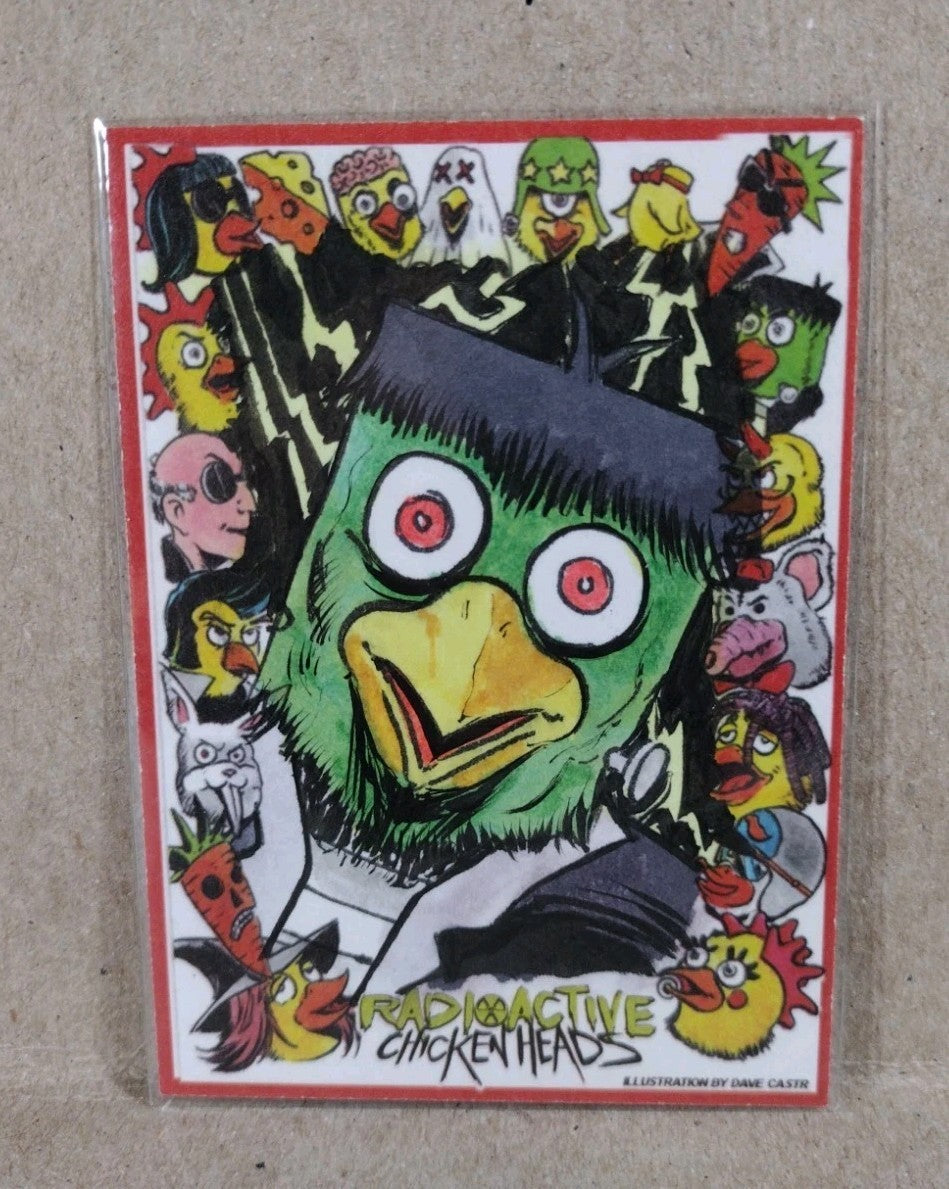 Radioactive Chicken Heads Exclusive Sketch Card W Original Frankenchicken Art