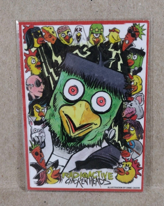 Radioactive Chicken Heads Exclusive Sketch Card W Original Frankenchicken Art