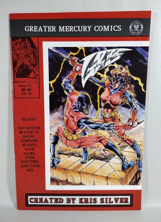 Grips Vol 2 #3 (1990) Greater Mercury Comics 1st Carrie Anne Kames aka Blood NM