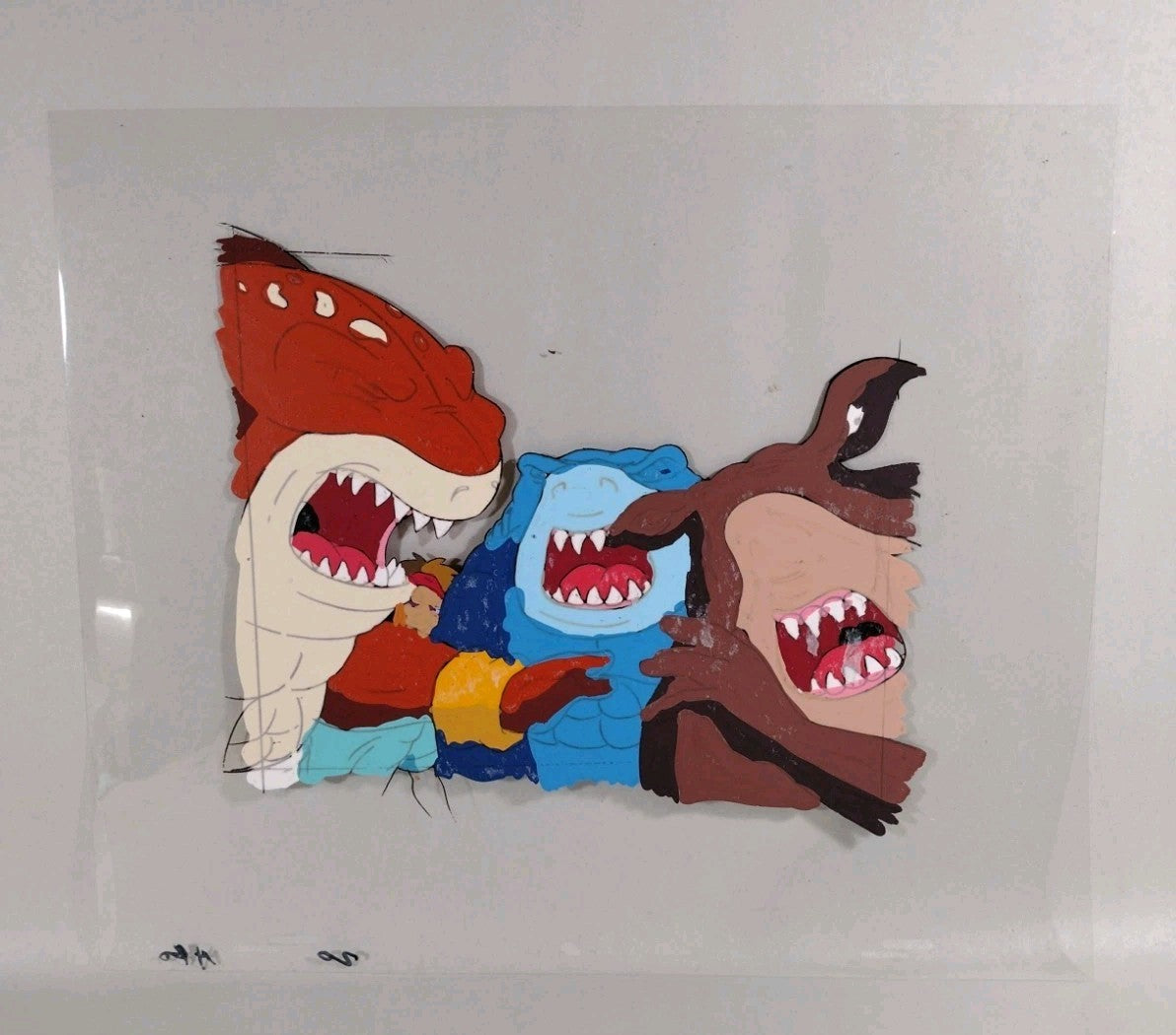 Street Sharks 1996 Original Animation Production Cel Slammu Streex Jab & Bends
