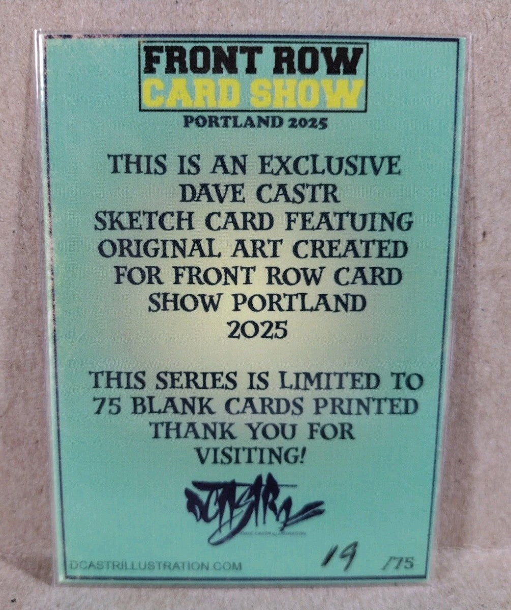 DCastr 2025 Front Row Card Show Exclusive Sketch Card W Original Thanos Art