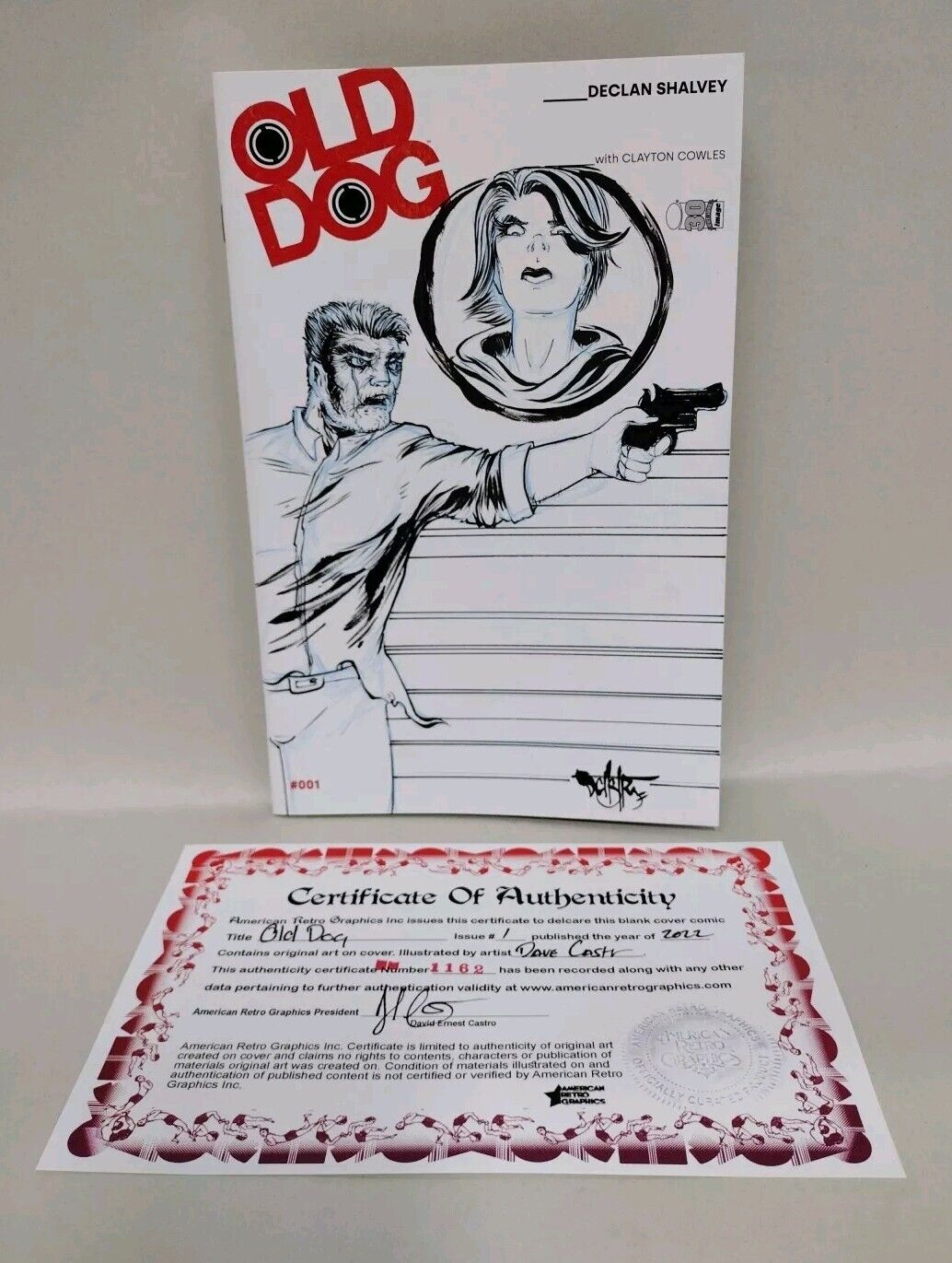 Old Dog #1 (2022) Image Comic Sketch Variant W Original Dave Castr Art ARG COA