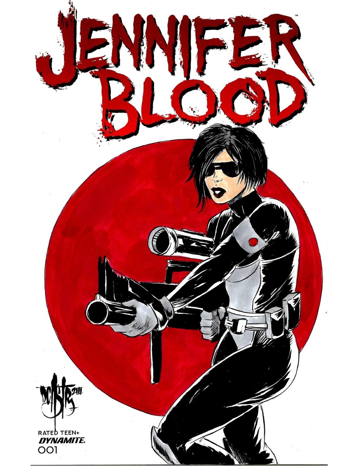 JENNIFER BLOOD #1 (2021) Dynamite Sketch Cover Comic W Original Dave Castr Art