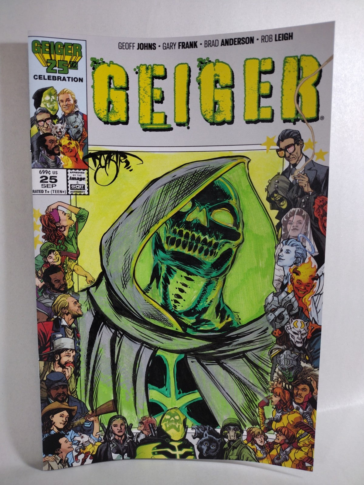 Geiger #25 Ghost Machine Image Comic Sketch Var Cover W Original Dave Castr Art