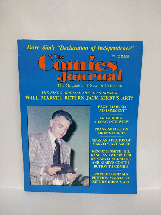 Comics Journal Magazine #105 (1986) Jack Kirby Lost Art Interview VF-NM