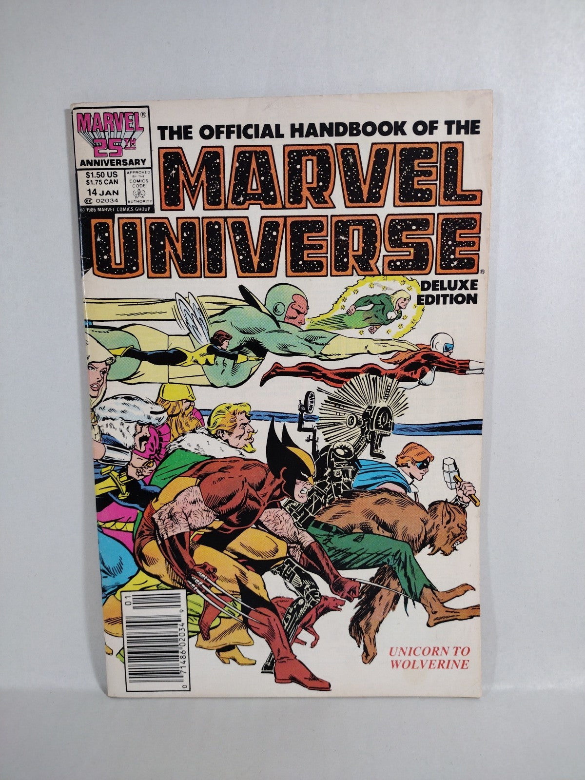 Official Handbook Of Marvel Universe Deluxe Comic Lot #11 14 16 18 Update '89 #6