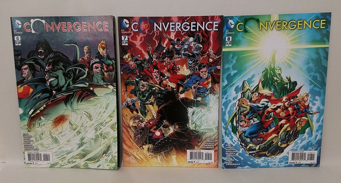 Convergence (2015) #0 1-8 VF/NM Complete DC Comic Set Lot  Jeff King