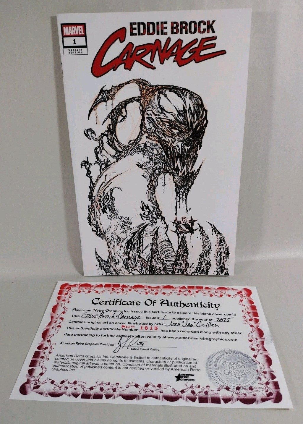 Eddie Brock Carnage #1 (2025) Marvel Sketch Cover Variant W Original JAG Art