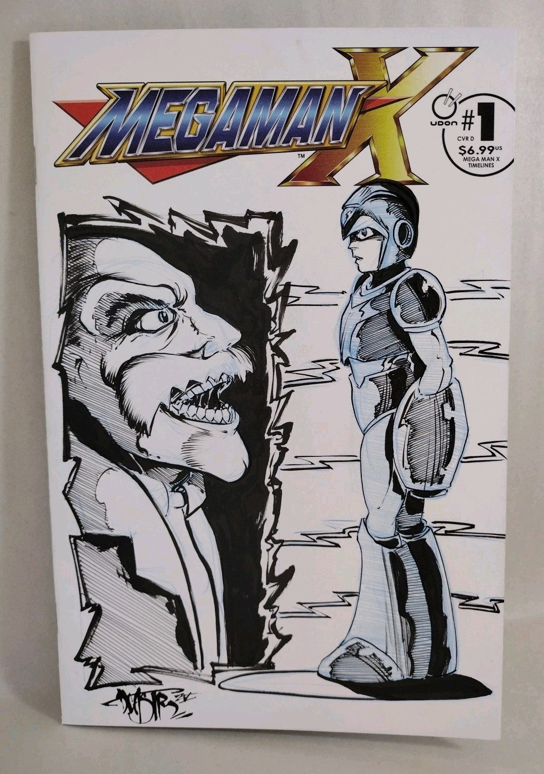 MegaMan X #1 (2025) Udon Capcom Sketch Cover Comic W Original Dave Castr Art
