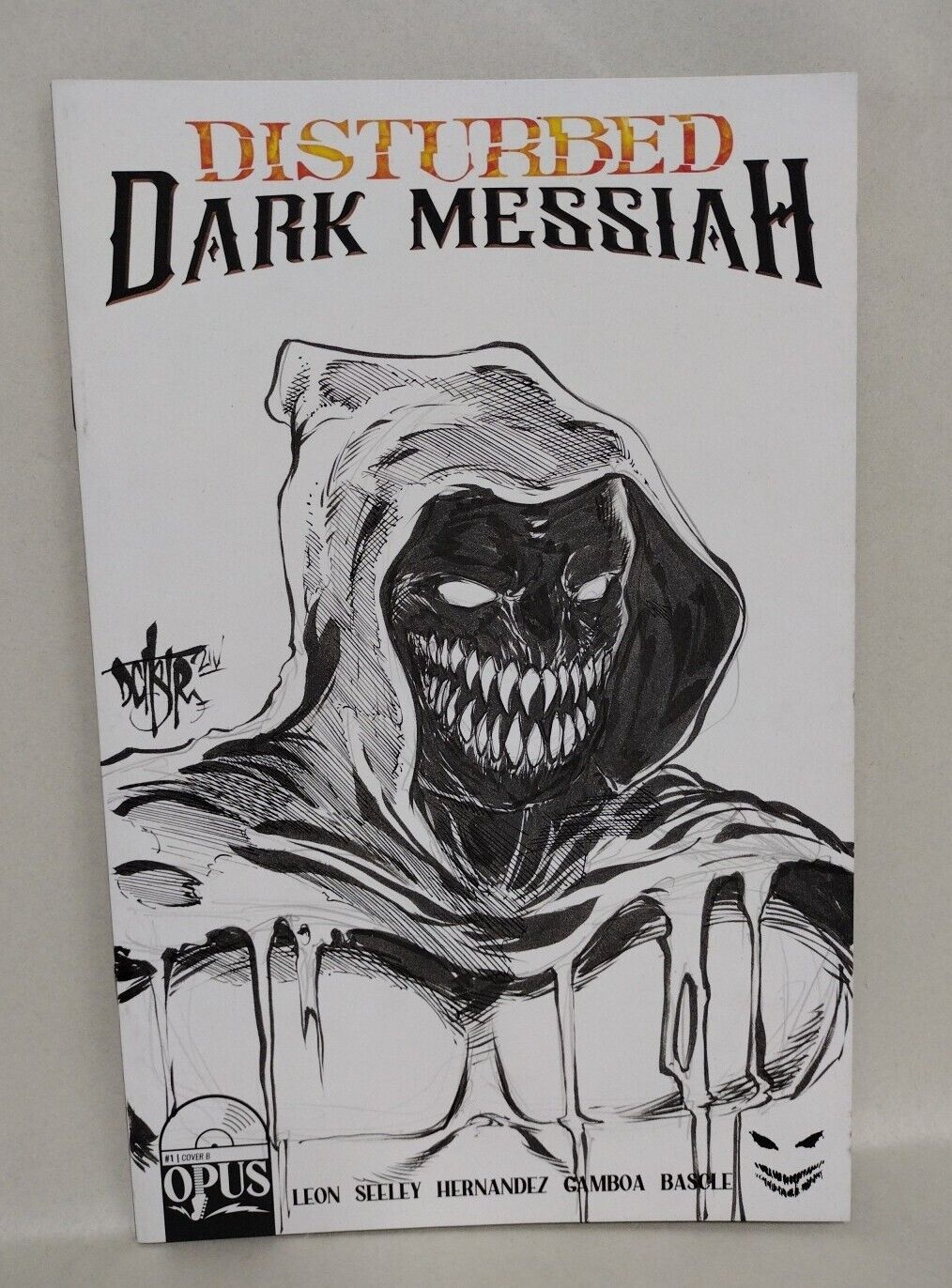 DISTURBED DARK MESSIAH #1 Opus Original Dave Castr Sketch Variant Cover Comic