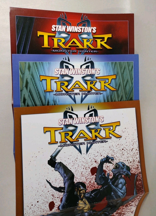 Stan Winston's Trakk (2003) 11 X 17" Folded Comic Book Poster Set Of 3 Bisley
