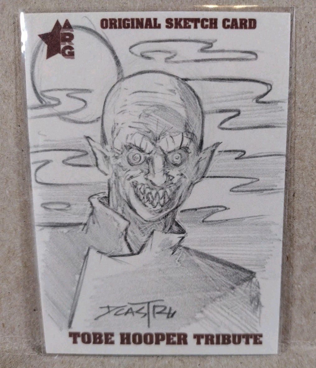 Tobe Hooper Tribute Sketch Card 2022 ARG W Original Dave Castr Kurt Barlow Art