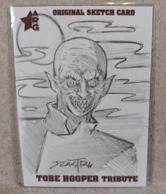 Tobe Hooper Tribute Sketch Card 2022 ARG W Original Dave Castr Kurt Barlow Art