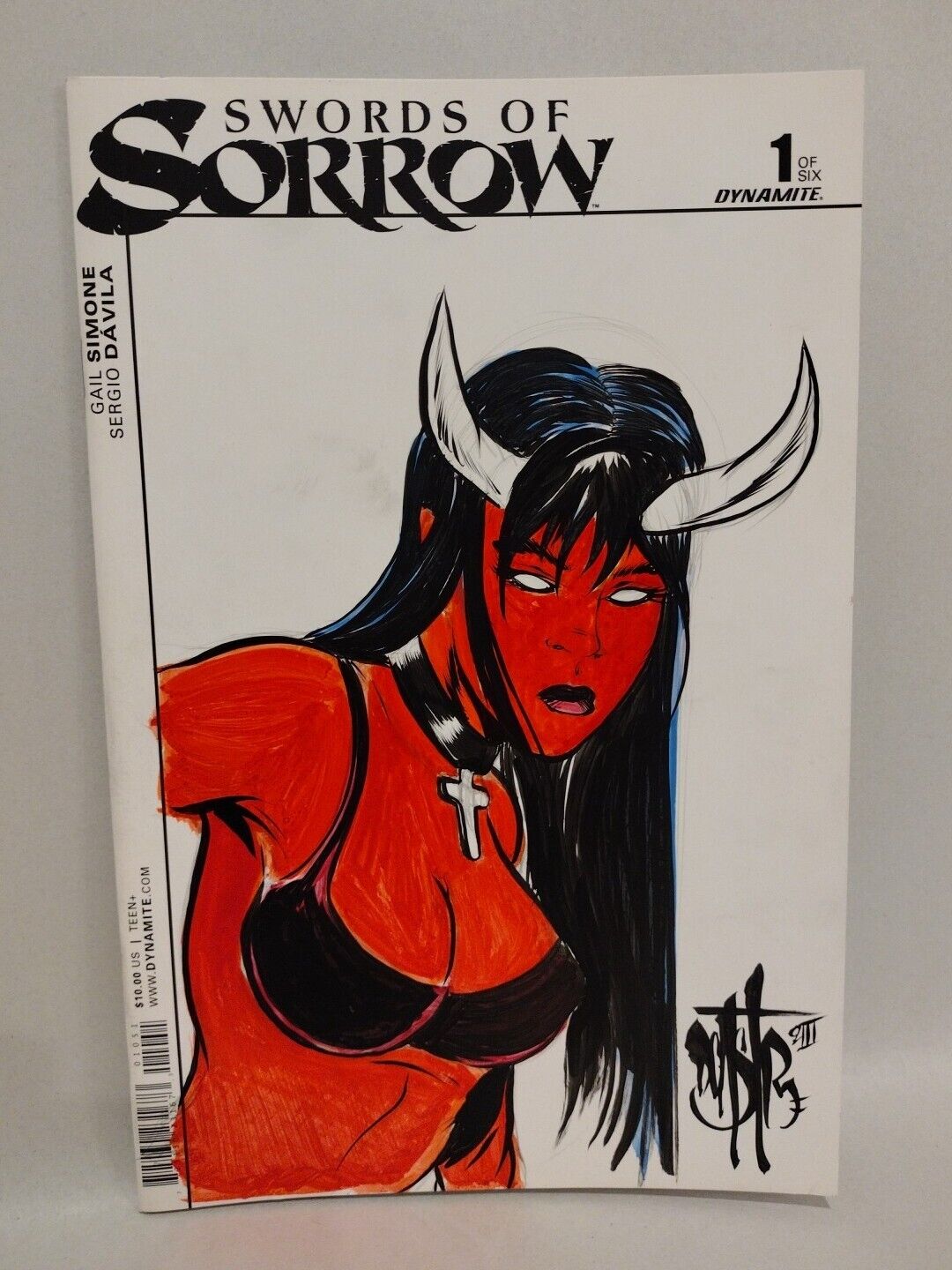 Swords Of Sorrow 1 Dynamite 2015 Sketch Variant Comic W Original Dave Castr Art