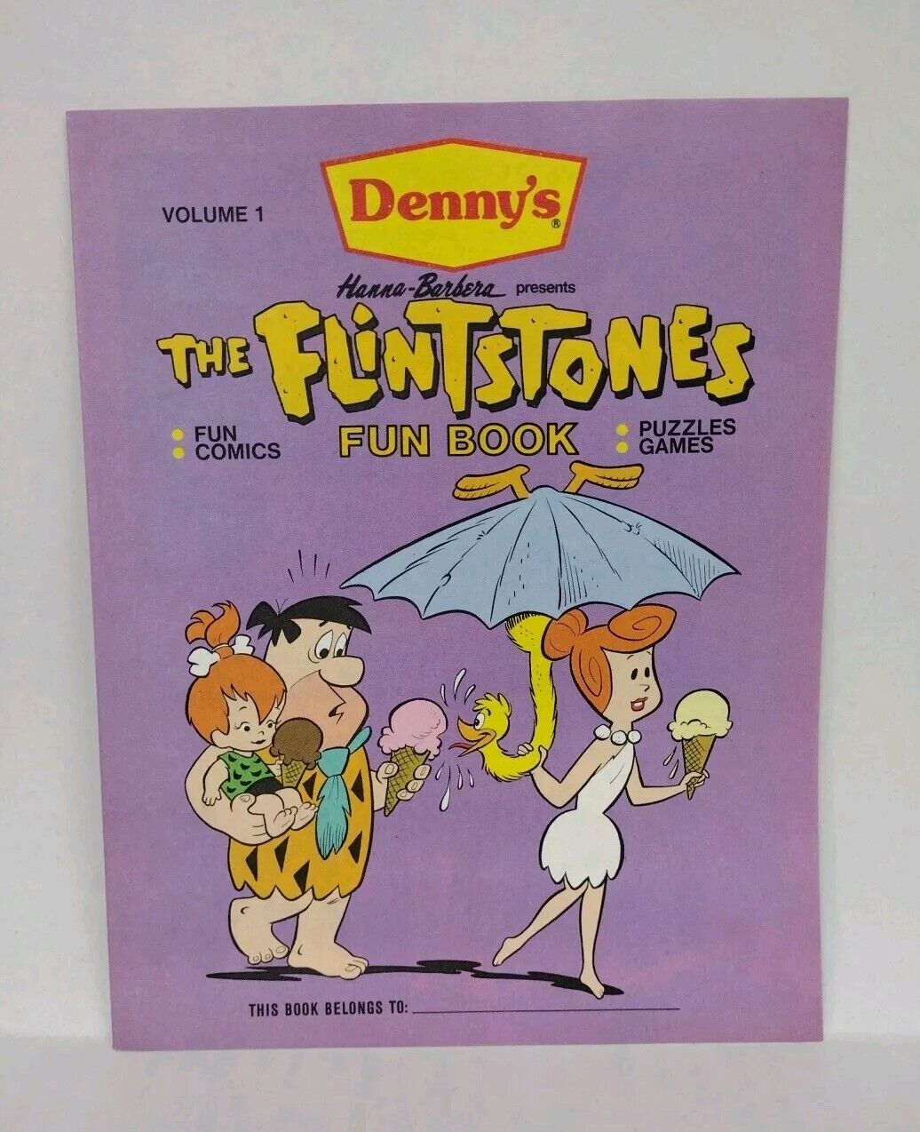 Denny's Flintstones Fun Book #1 (1988) Strottman Marketing Comic NM