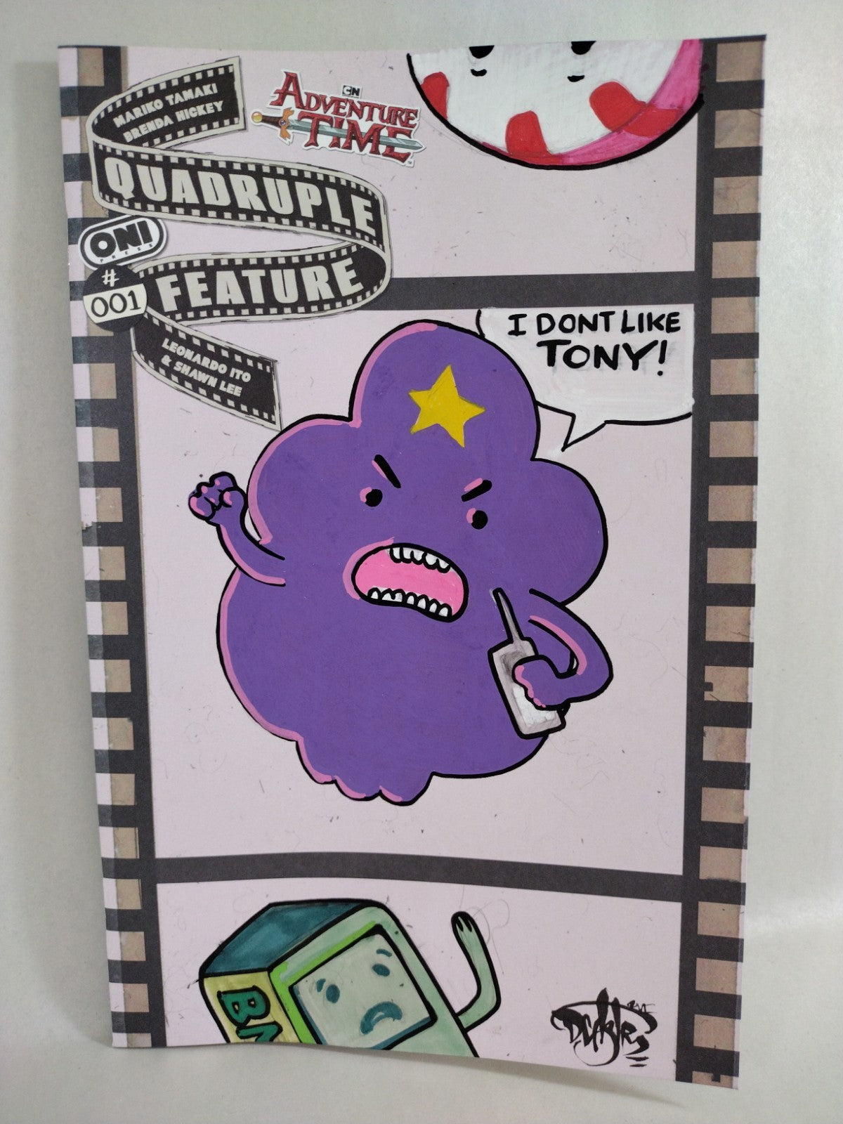 Adventure Time Quadruple Feature #1 Oni Press Sketch Cover W Original DCastr Art
