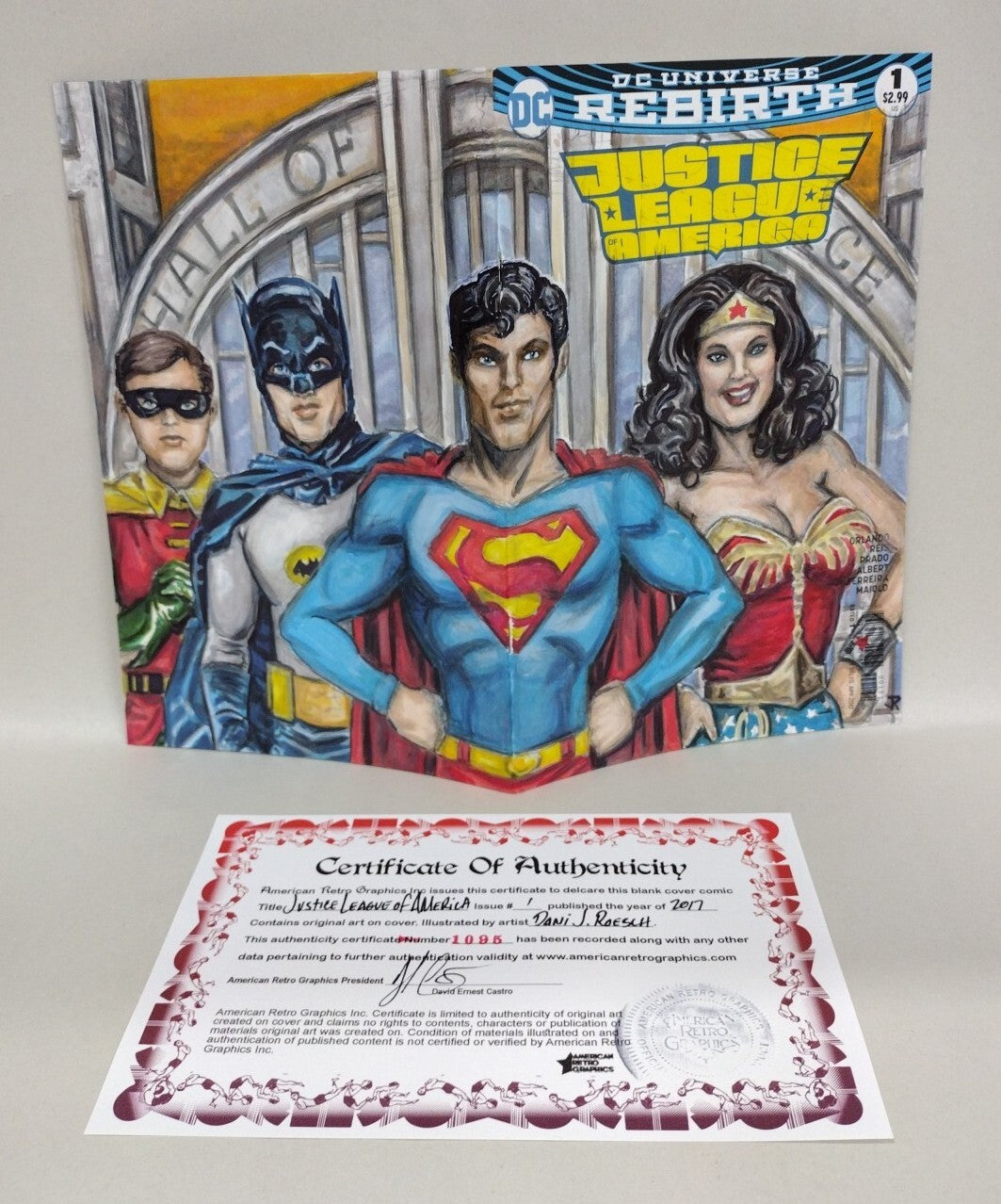 Justice League America #1 Sketch Variant W Dani J Roesch Original Full Cover Art